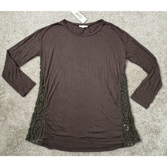 Oddy & Active USA Long Sleeve Top w Lace Size Medium New Bundle Of 2 Tops - Picture 2 of 10